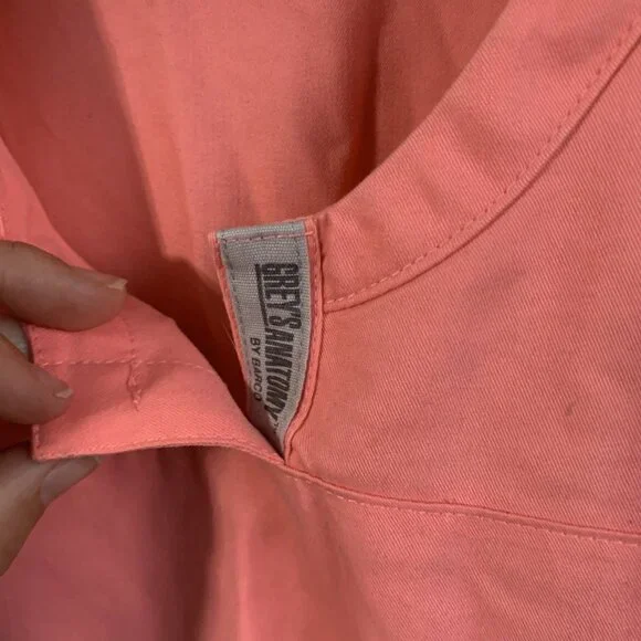 Grey's Anatomy By Barco Women's Medical Scrub Top Rose poly rayon Size Medium - Picture 4 of 10